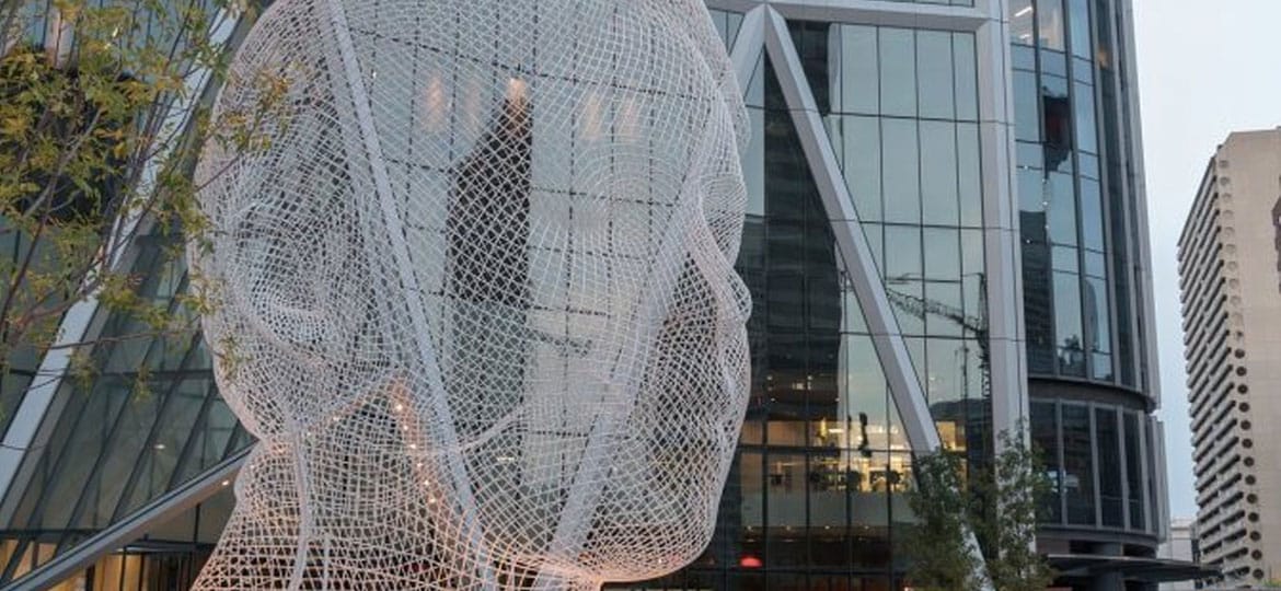 Calgary's Wonderland art sculpture by Jaume Plensa representing Headless CMS in this article.